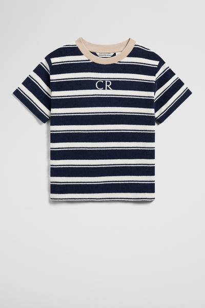 Relaxed Stripe Terry T-Shirt