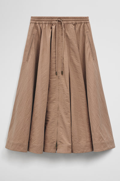 Parachute Midi Zip Skirt