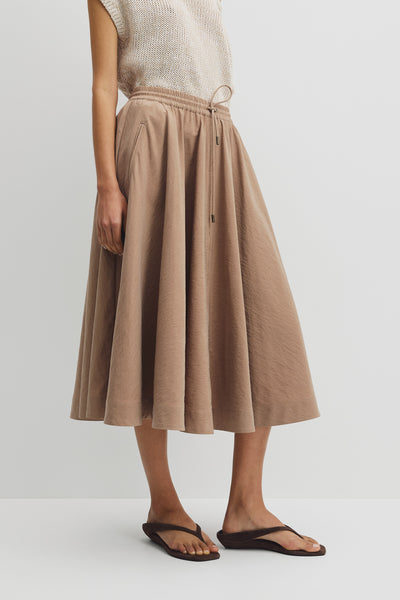 Parachute Midi Zip Skirt