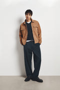 Pleated Wide Leg Chino