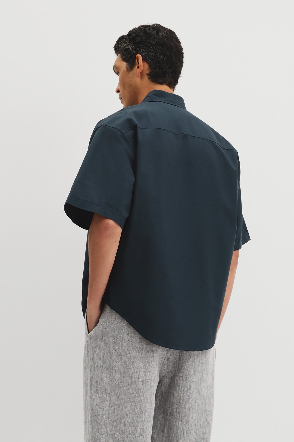 Australian Good Earth Cotton Short Sleeve Oversized Shirt
