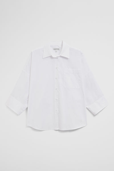 Drape Sleeve Cotton Shirt