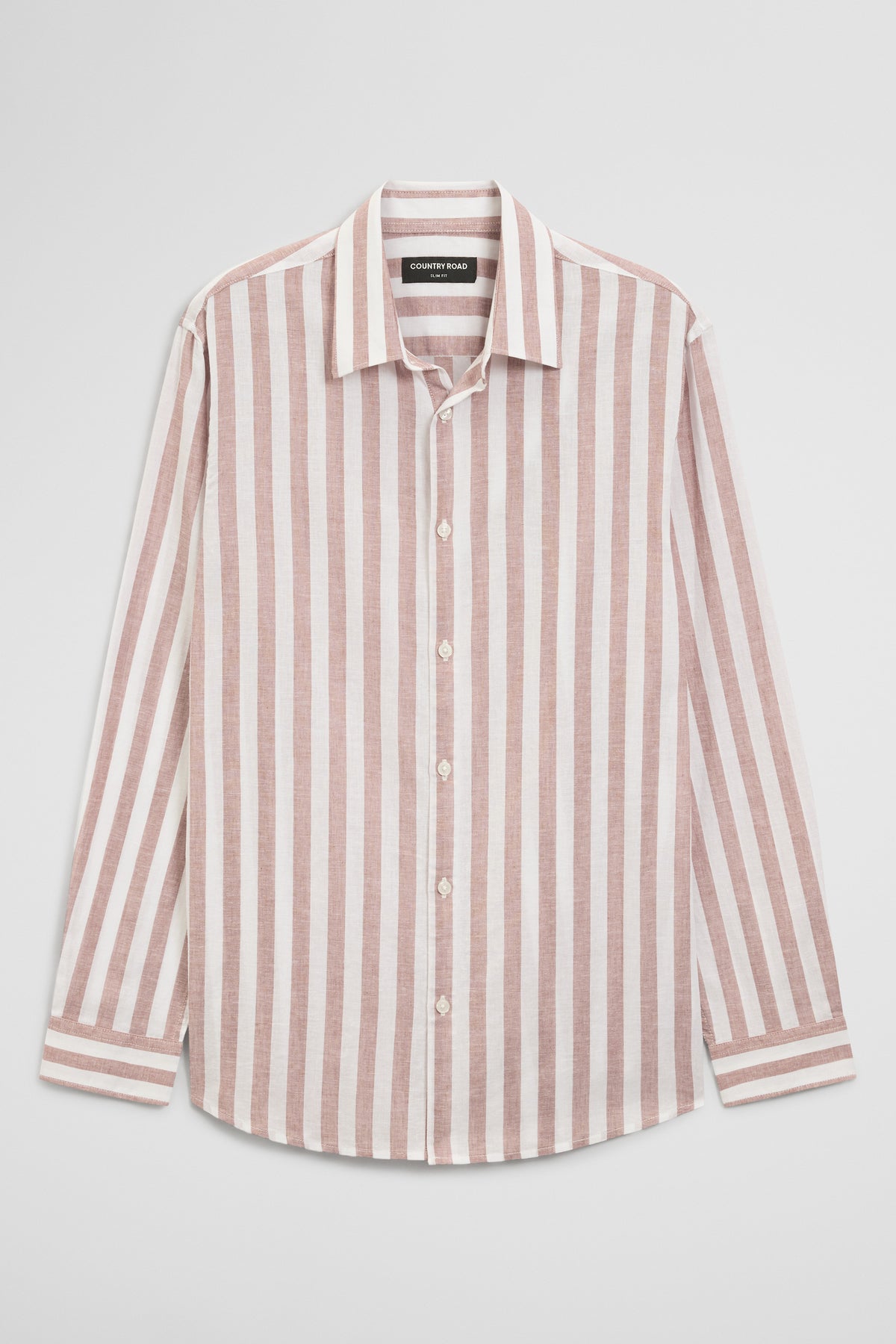 Cotton Linen Stripe Shirt