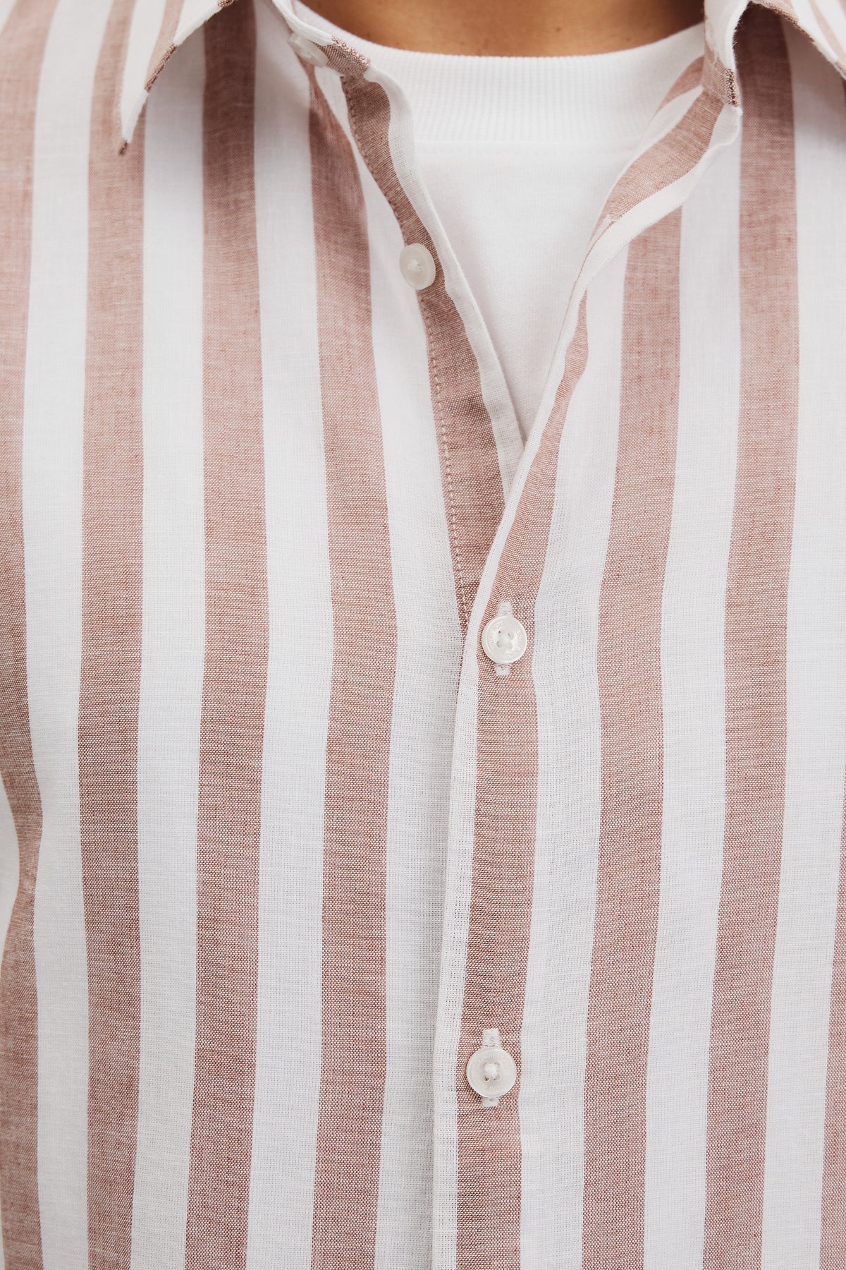 Cotton Linen Stripe Shirt