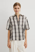 Washable Silk Check Shirt