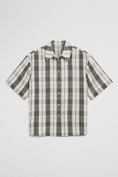 Washable Silk Check Shirt