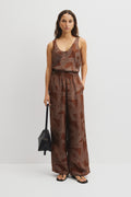 Logo Washable Silk Pant