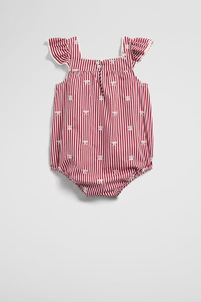 Sleeveless Woven Frill Bodysuit