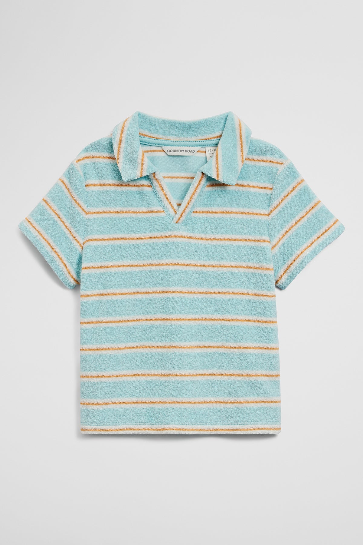 Relaxed Fit Stripe Terry Polo