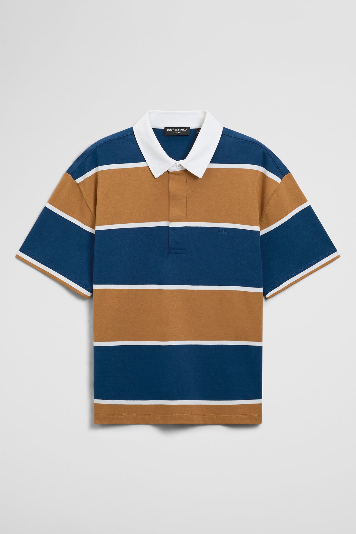 Short Sleeve Stripe Rugby Polo