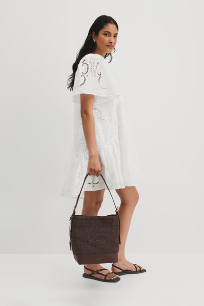 Isla Woven Bucket Bag