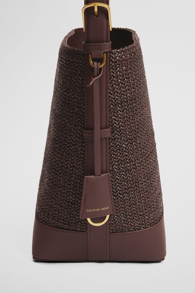 Isla Woven Bucket Bag