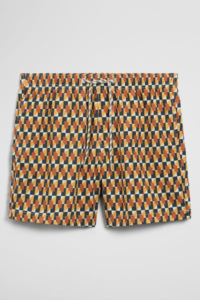 Geometric Print Swim Short