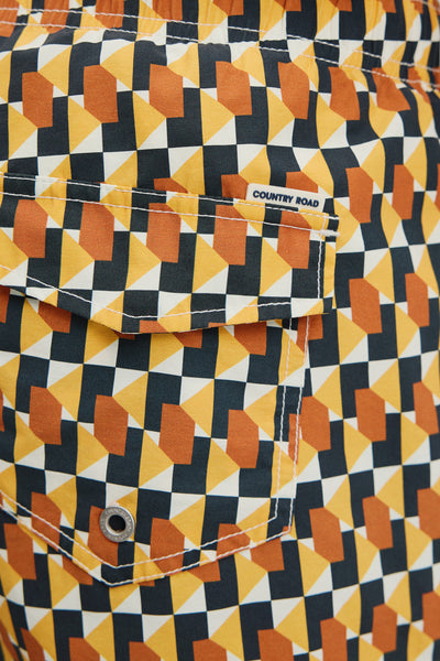 Geometric Print Swim Short