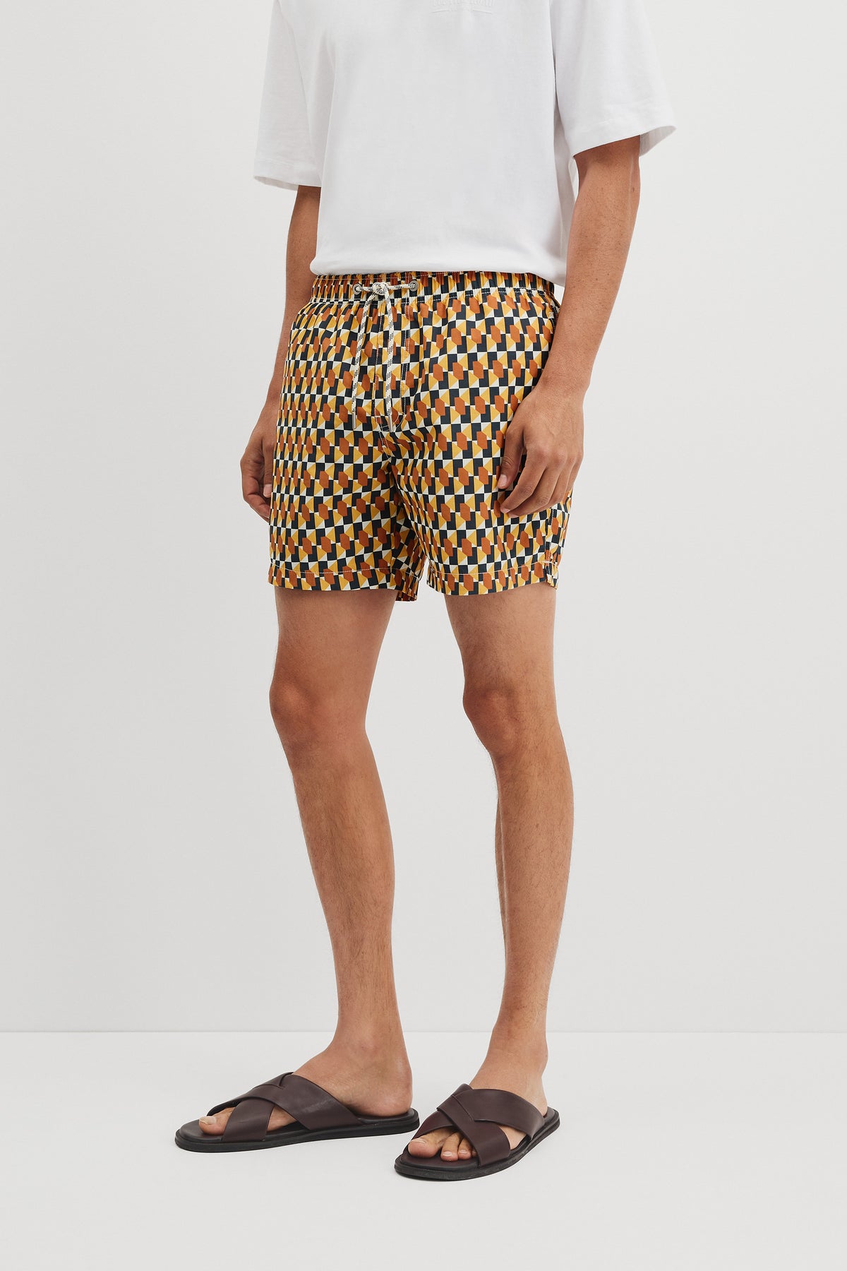 Geometric Print Swim Short