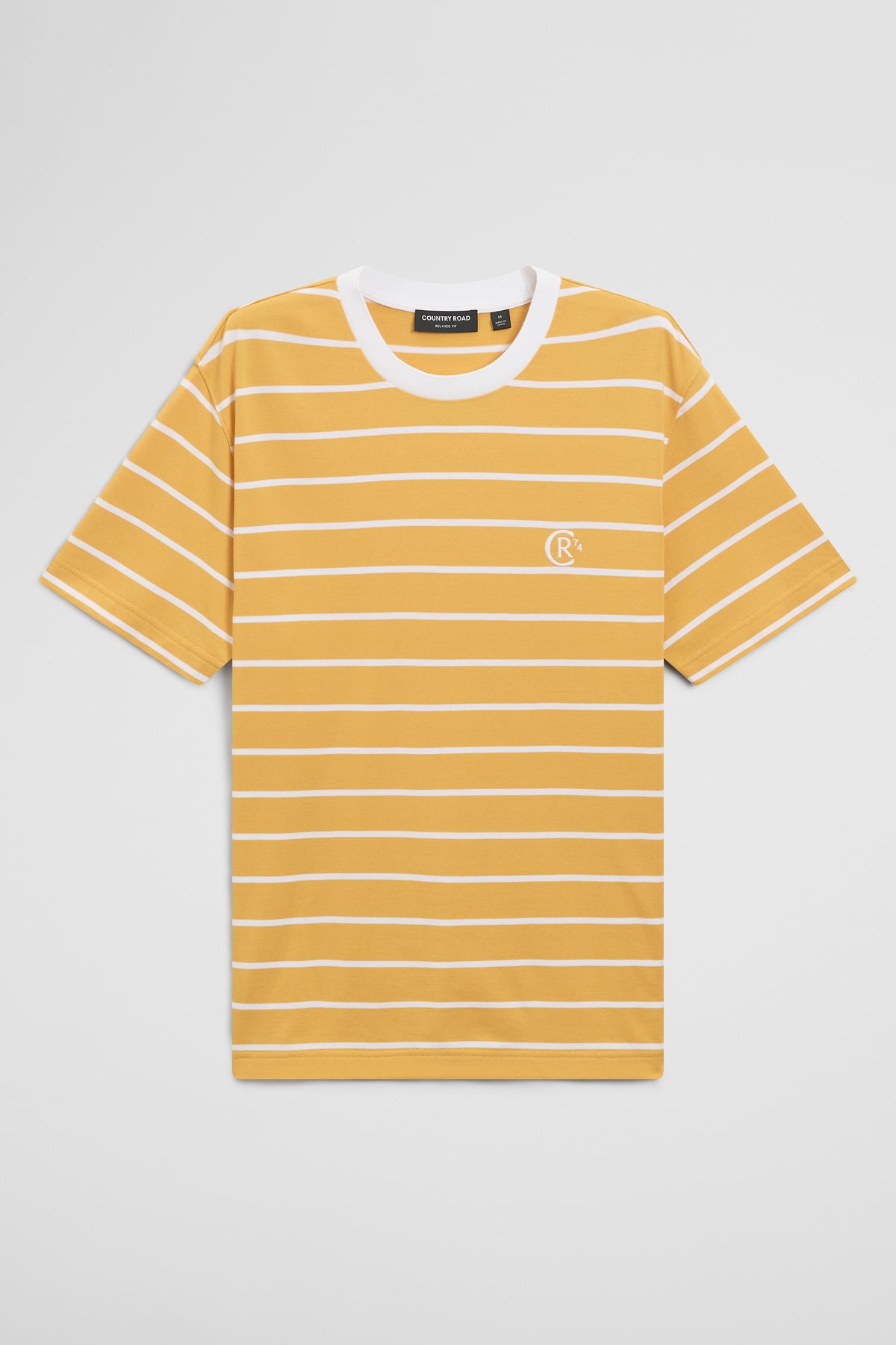 Australian Cotton Short Sleeve Stripe Logo T-Shirt