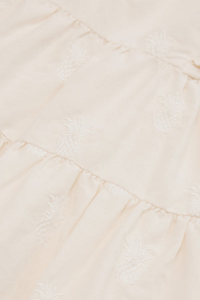 Sleeveless Frill Embr Dress