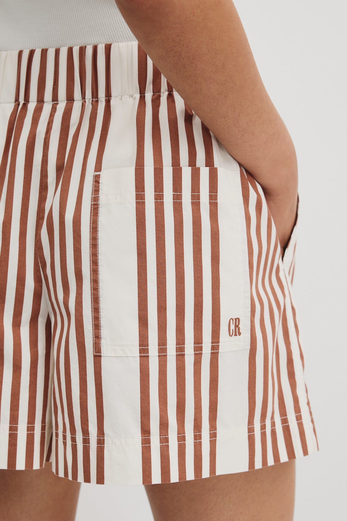 Stripe Poplin Short