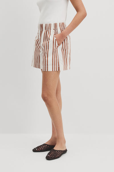 Stripe Poplin Short