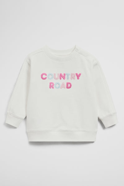 Contrast Boucle Sweat