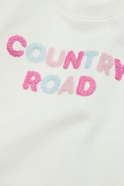 Contrast Boucle Sweat