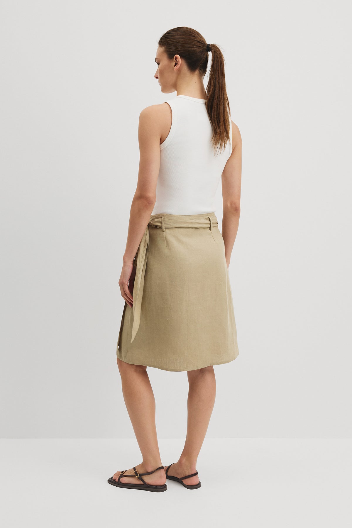 Linen Wrap Skirt