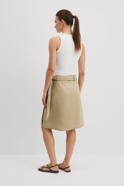 Linen Wrap Skirt