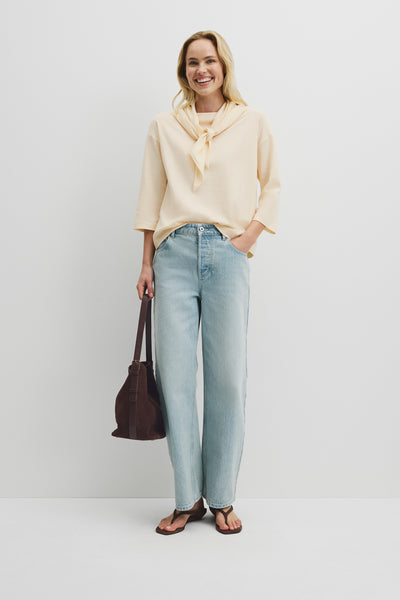 Scarf Crop Sleeve T-Shirt