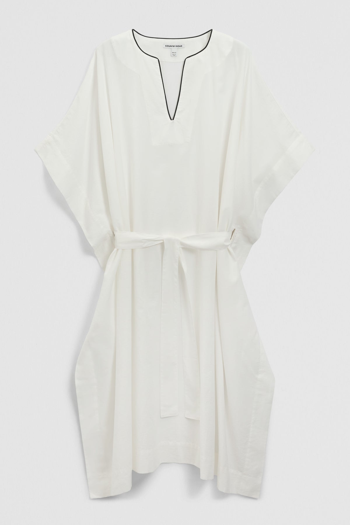 Contrast Trim Kaftan