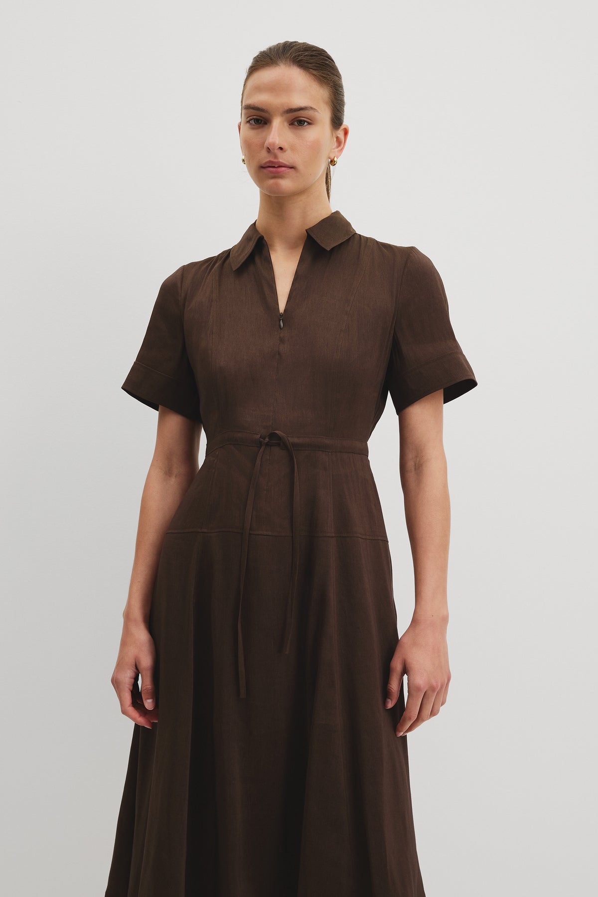 Panel Detail Midi Dress