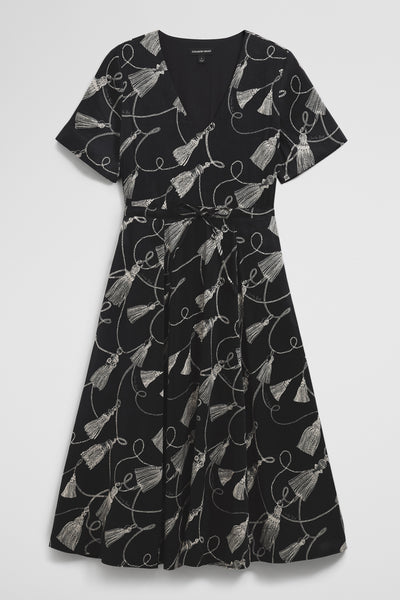 Print Cinched Waist Dress