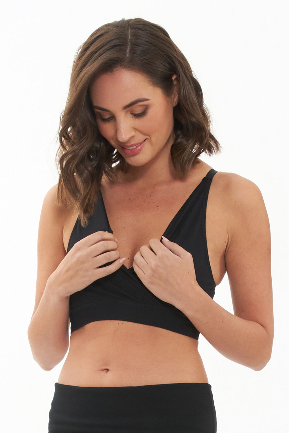 Seamless Maternity Bralette - 2 Pack - Black - image 1