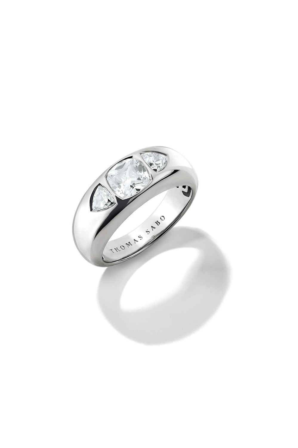 Bold Ring With Stones In Silver - Silver - image 1